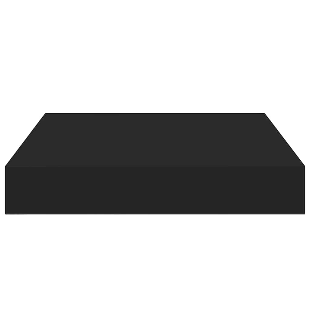 Floating Wall Shelf Black 23x23.5x3.8 cm MDF
