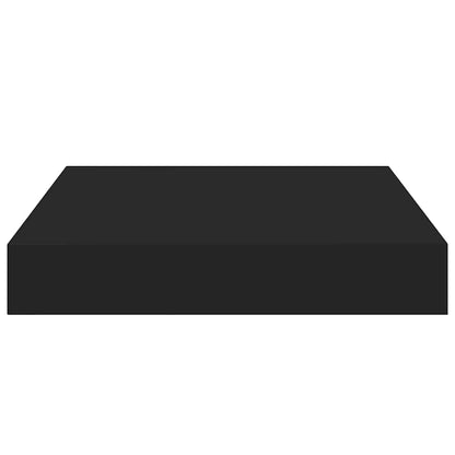 Floating Wall Shelf Black 23x23.5x3.8 cm MDF