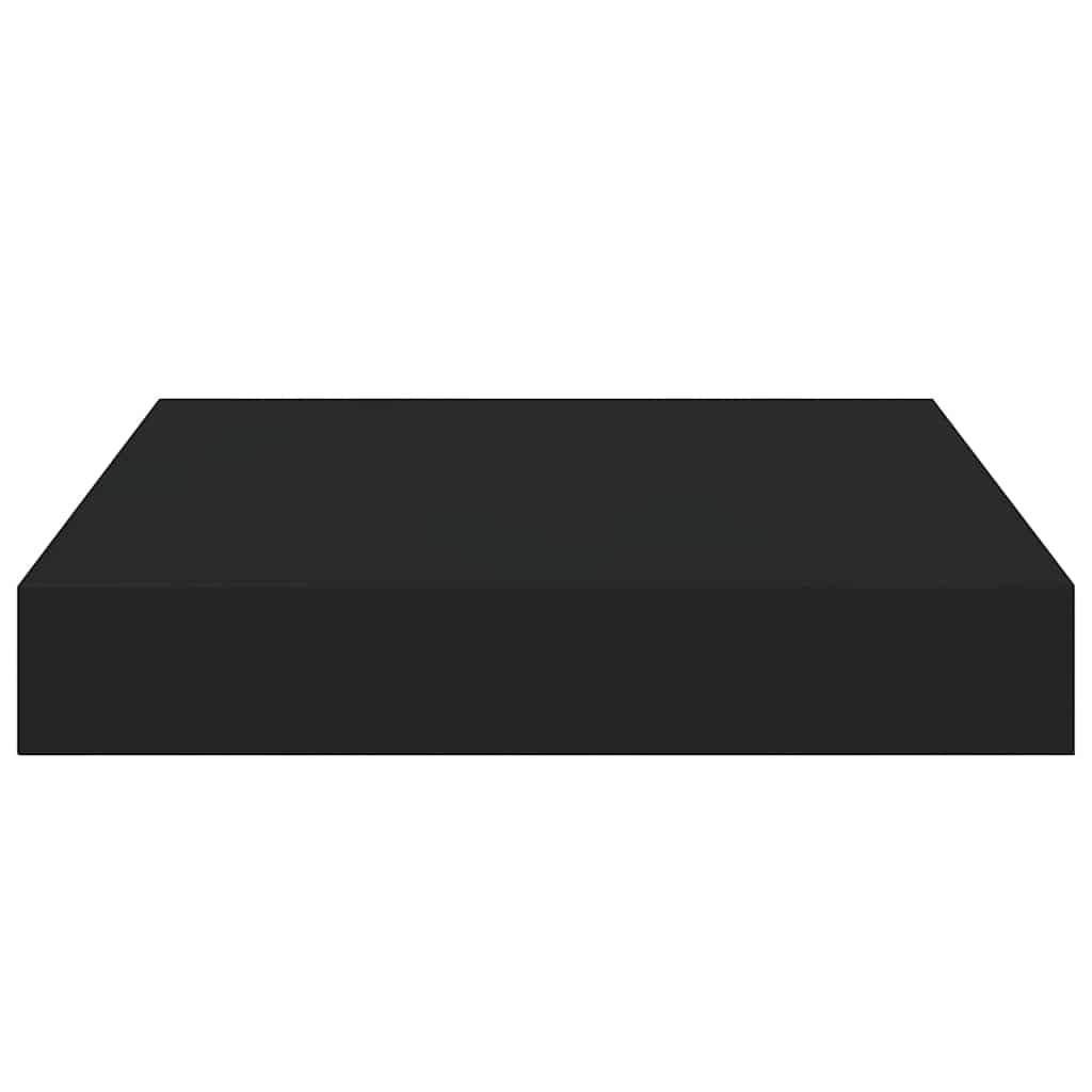Floating Wall Shelves 2 pcs Black 23x23.5x3.8 cm MDF