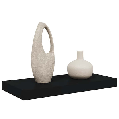 Floating Wall Shelf Black 50x23x3.8 cm MDF