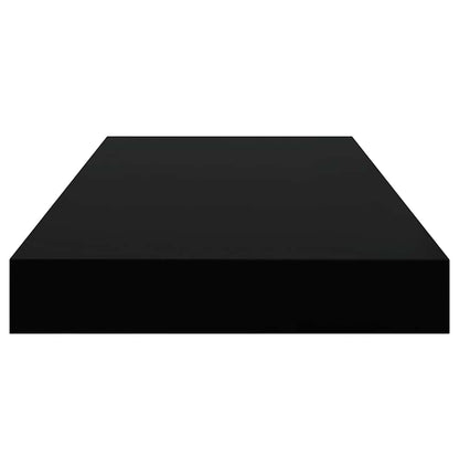 Floating Wall Shelf Black 50x23.5x3.8 cm MDF