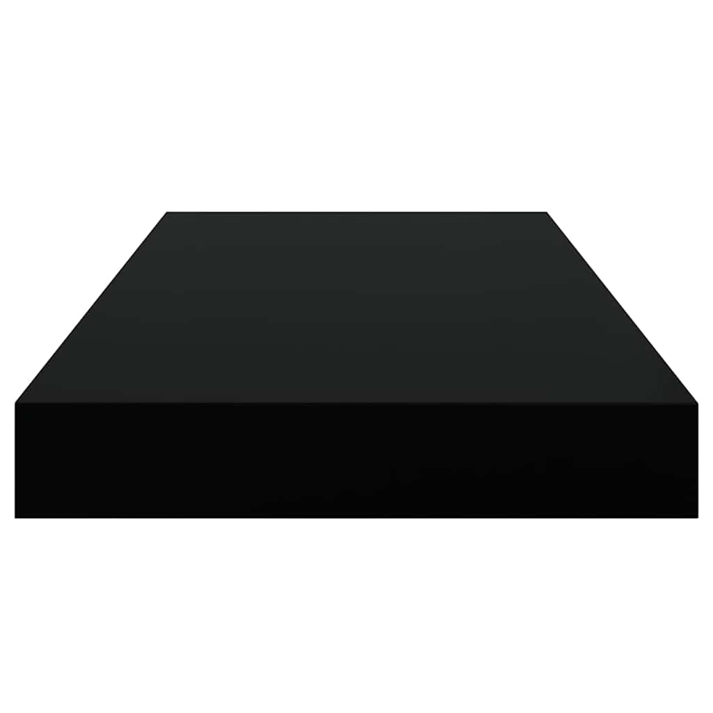 Floating Wall Shelf Black 50x23x3.8 cm MDF