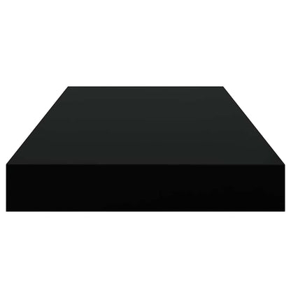 Floating Wall Shelf Black 50x23x3.8 cm MDF