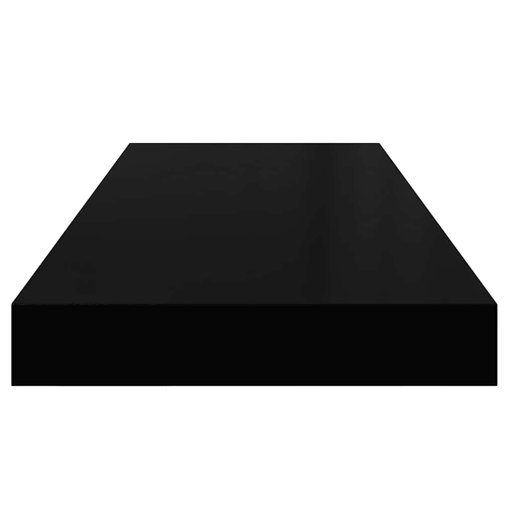 Floating Wall Shelf Black 60x23.5x3.8 cm MDF