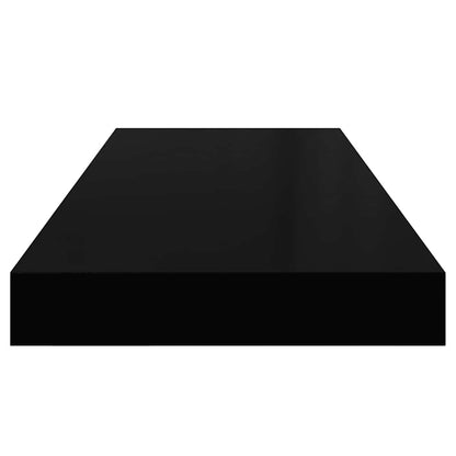 Floating Wall Shelf Black 60x23.5x3.8 cm MDF