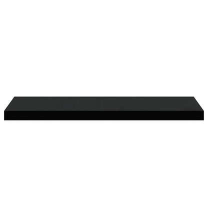 Floating Wall Shelf Black 80x23.5x3.8 cm MDF
