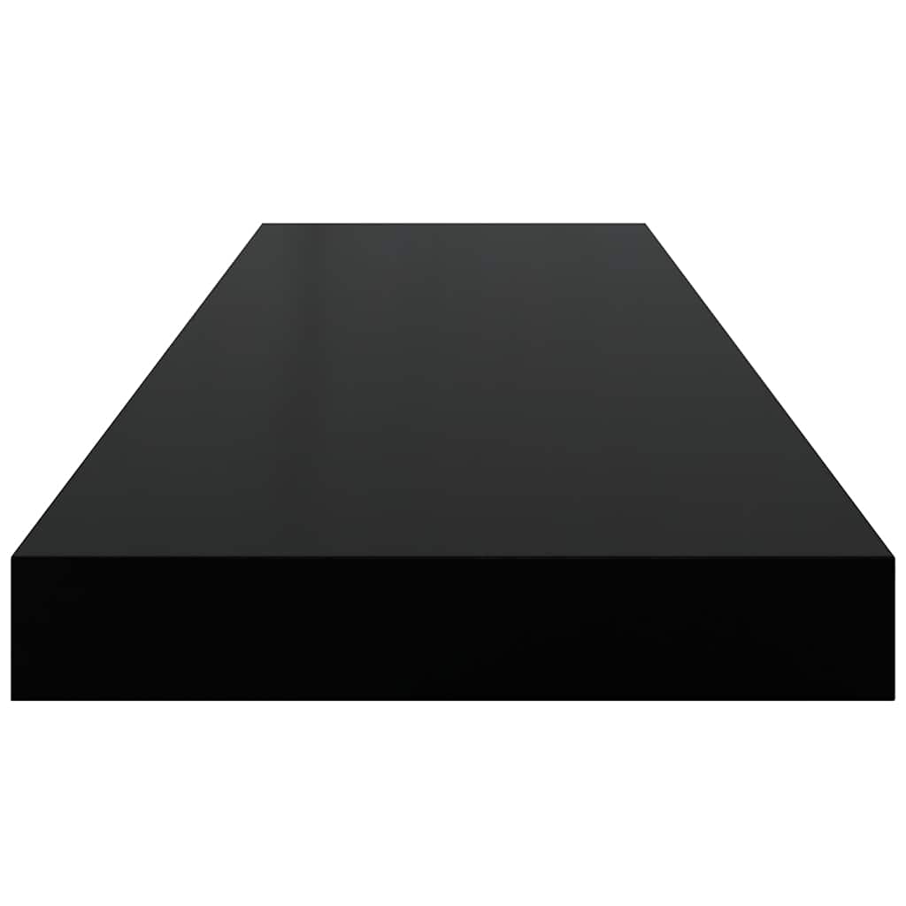 Floating Wall Shelves 2 pcs Black 80x23.5x3.8 cm MDF
