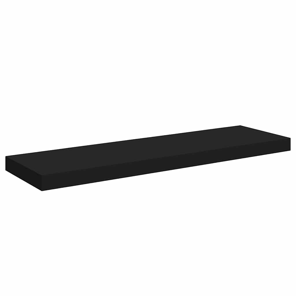 Floating Wall Shelves 4 pcs Black 80x23.5x3.8 cm MDF