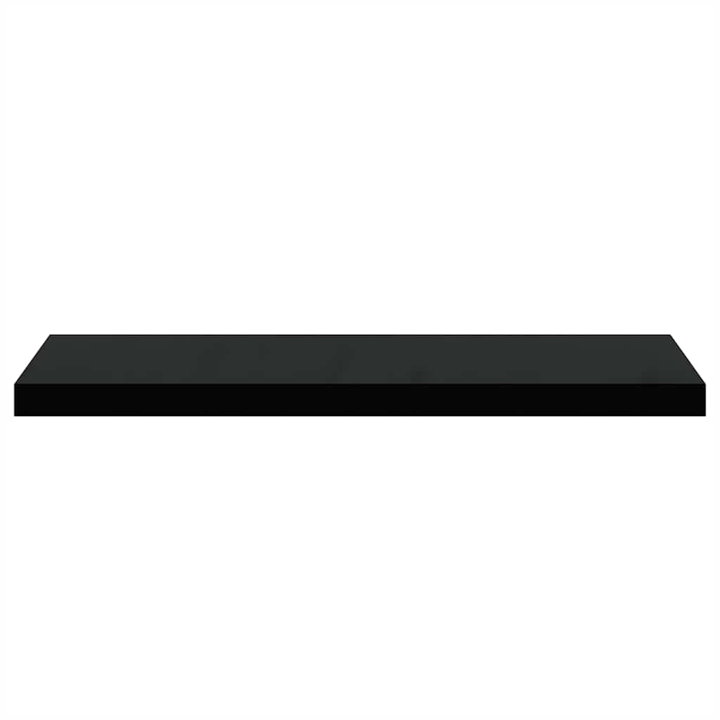 Floating Wall Shelves 4 pcs Black 80x23.5x3.8 cm MDF