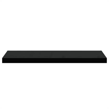 Floating Wall Shelves 4 pcs Black 80x23.5x3.8 cm MDF