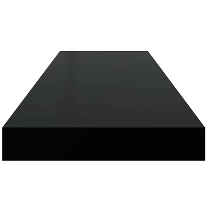 Floating Wall Shelves 4 pcs Black 80x23.5x3.8 cm MDF