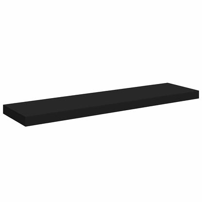 Floating Wall Shelves 2 pcs Black 90x23.5x3.8 cm MDF