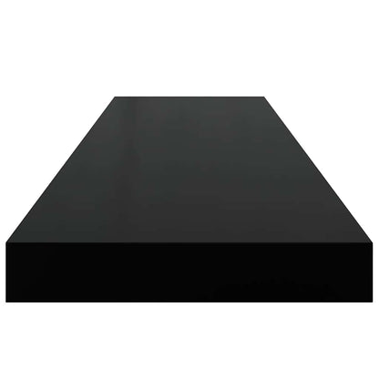 Floating Wall Shelves 2 pcs Black 90x23.5x3.8 cm MDF