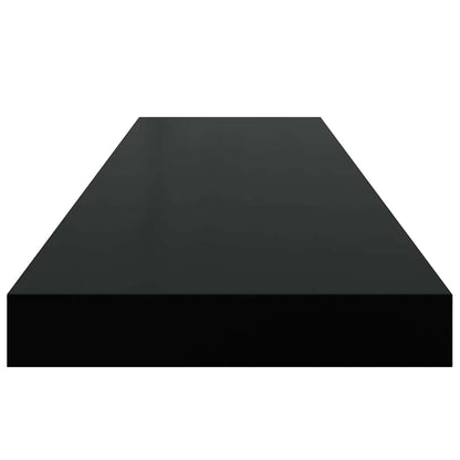 Floating Wall Shelves 4 pcs Black 90x23.5x3.8 cm MDF