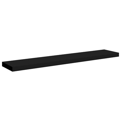 Floating Wall Shelf Black 120x23.5x3.8 cm MDF