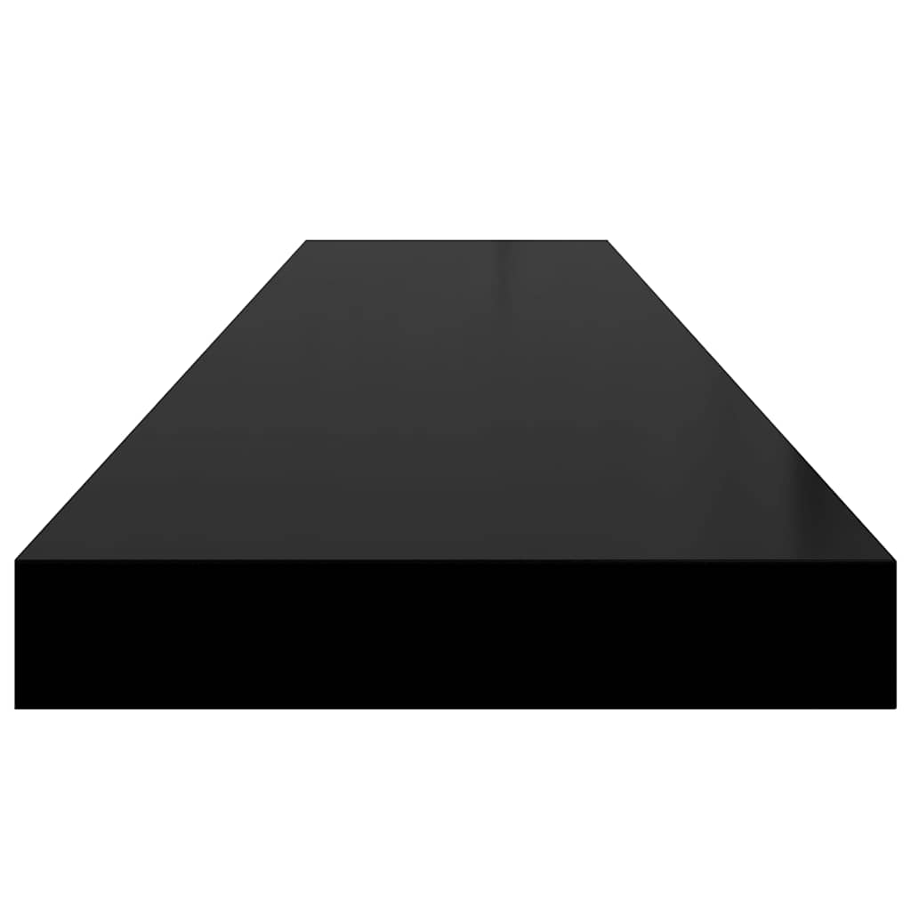 Floating Wall Shelf Black 120x23.5x3.8 cm MDF