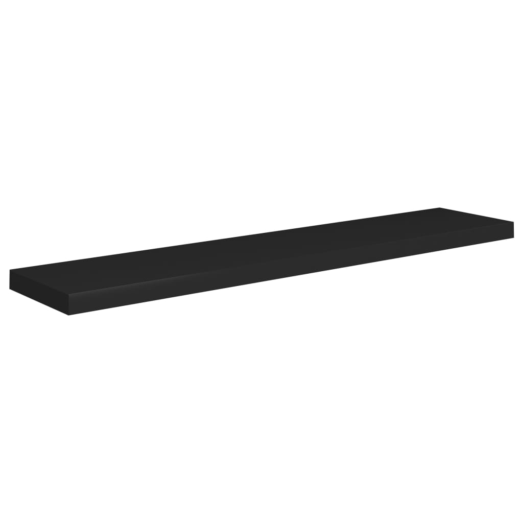 Floating Wall Shelves 4 pcs Black 120x23.5x3.8 cm MDF