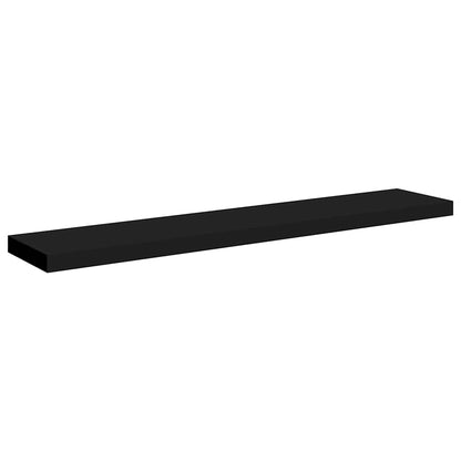 Floating Wall Shelves 4 pcs Black 120x23.5x3.8 cm MDF