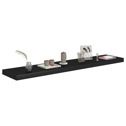 Floating Wall Shelves 4 pcs Black 120x23.5x3.8 cm MDF