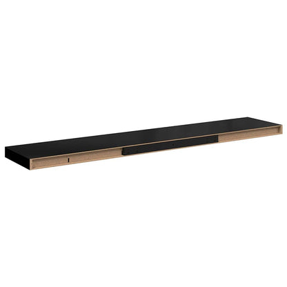 Floating Wall Shelves 4 pcs Black 120x23.5x3.8 cm MDF
