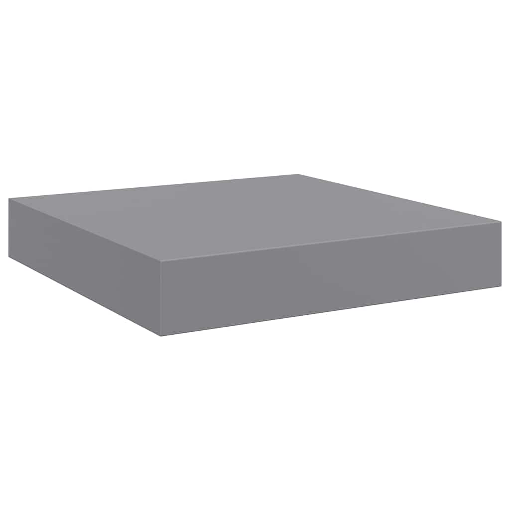 Floating Wall Shelf Grey 23x23.5x3.8 cm MDF
