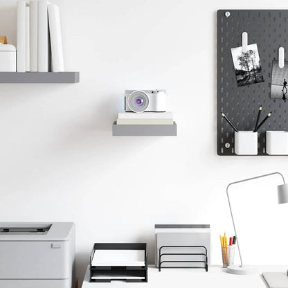 Floating Wall Shelf Grey 23x23.5x3.8 cm MDF