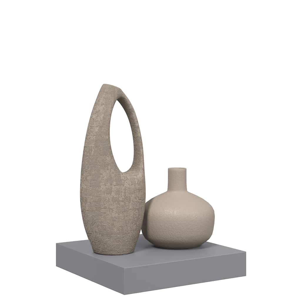 Floating Wall Shelf Grey 23x23.5x3.8 cm MDF