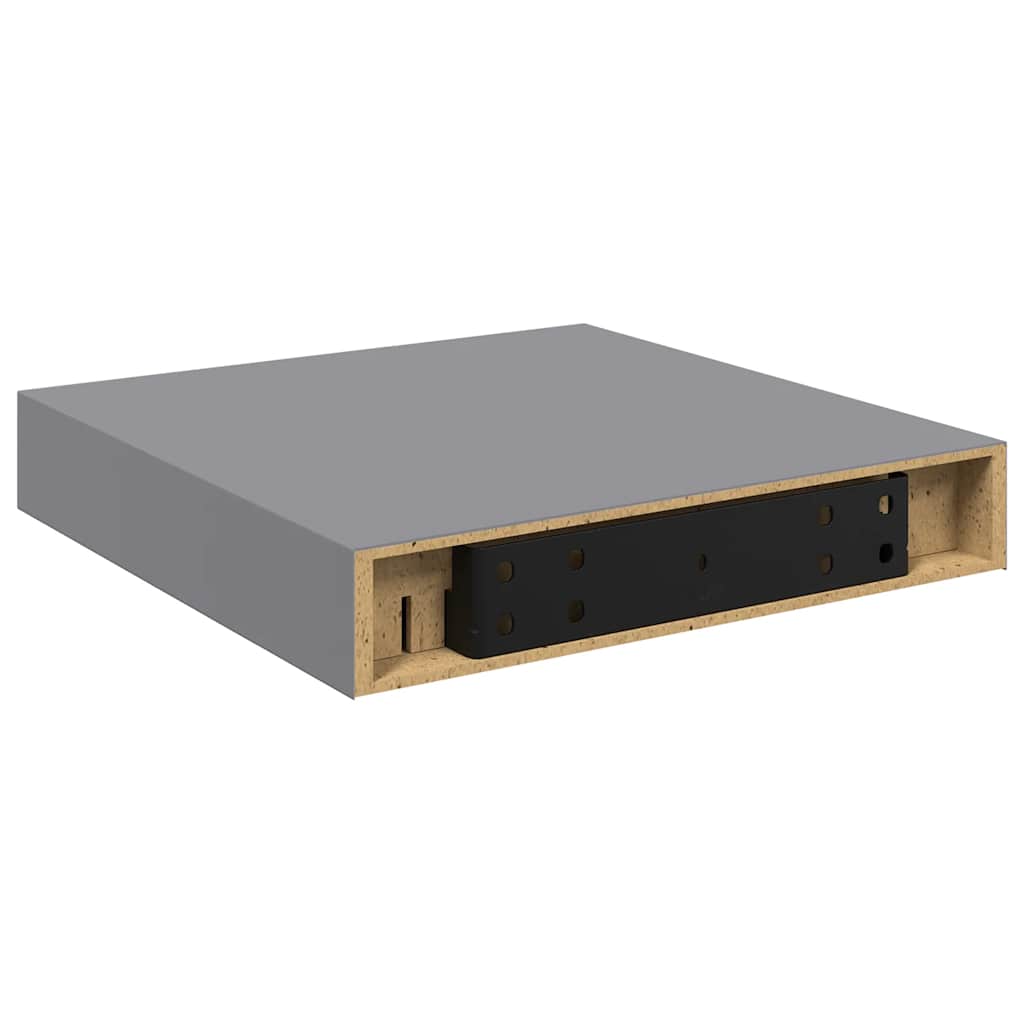 Floating Wall Shelf Grey 23x23.5x3.8 cm MDF