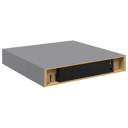 Floating Wall Shelf Grey 23x23.5x3.8 cm MDF