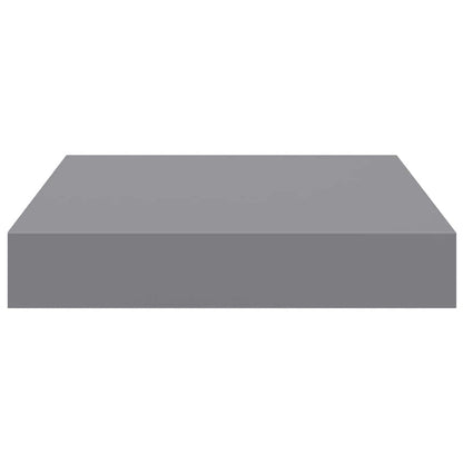 Floating Wall Shelves 2 pcs Grey 23x23.5x3.8 cm MDF