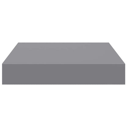 Floating Wall Shelves 2 pcs Grey 23x23.5x3.8 cm MDF