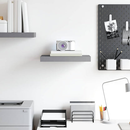 Floating Wall Shelf Grey 40x23.5x3.8 cm MDF