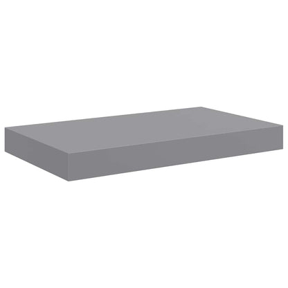 Floating Wall Shelves 2 pcs Grey 40x23x3.8 cm MDF