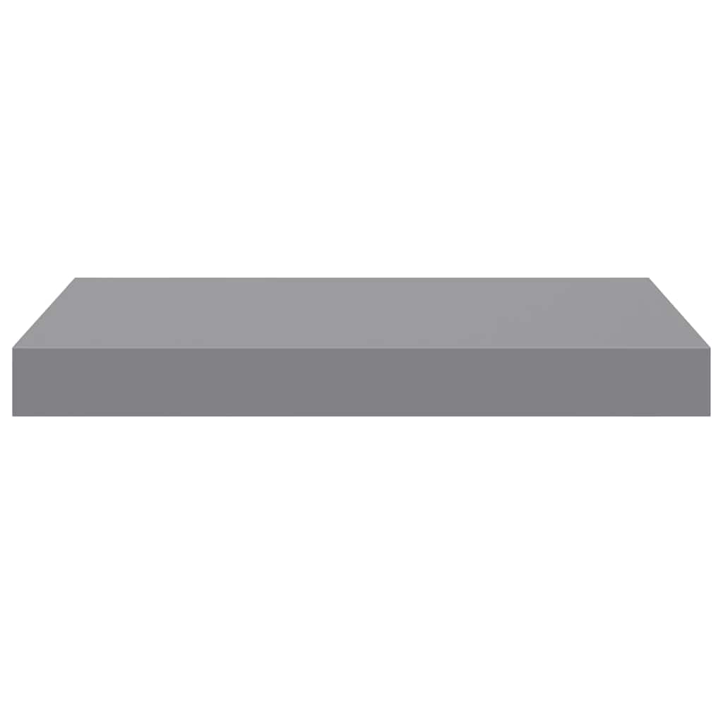 Floating Wall Shelves 2 pcs Grey 40x23x3.8 cm MDF