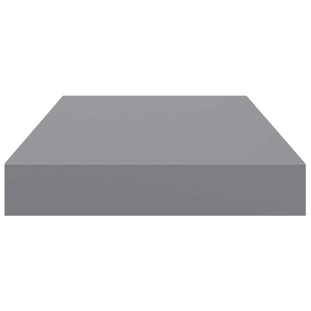 Floating Wall Shelves 2 pcs Grey 40x23.5x3.8 cm MDF