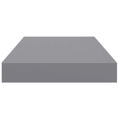 Floating Wall Shelves 2 pcs Grey 40x23.5x3.8 cm MDF