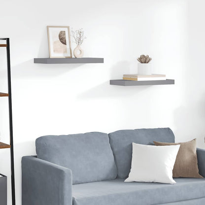 Floating Wall Shelf Grey 50x23x3.8 cm MDF