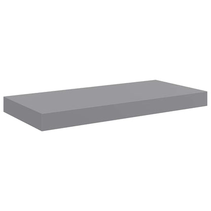 Floating Wall Shelves 2 pcs Grey 50x23x3.8 cm MDF