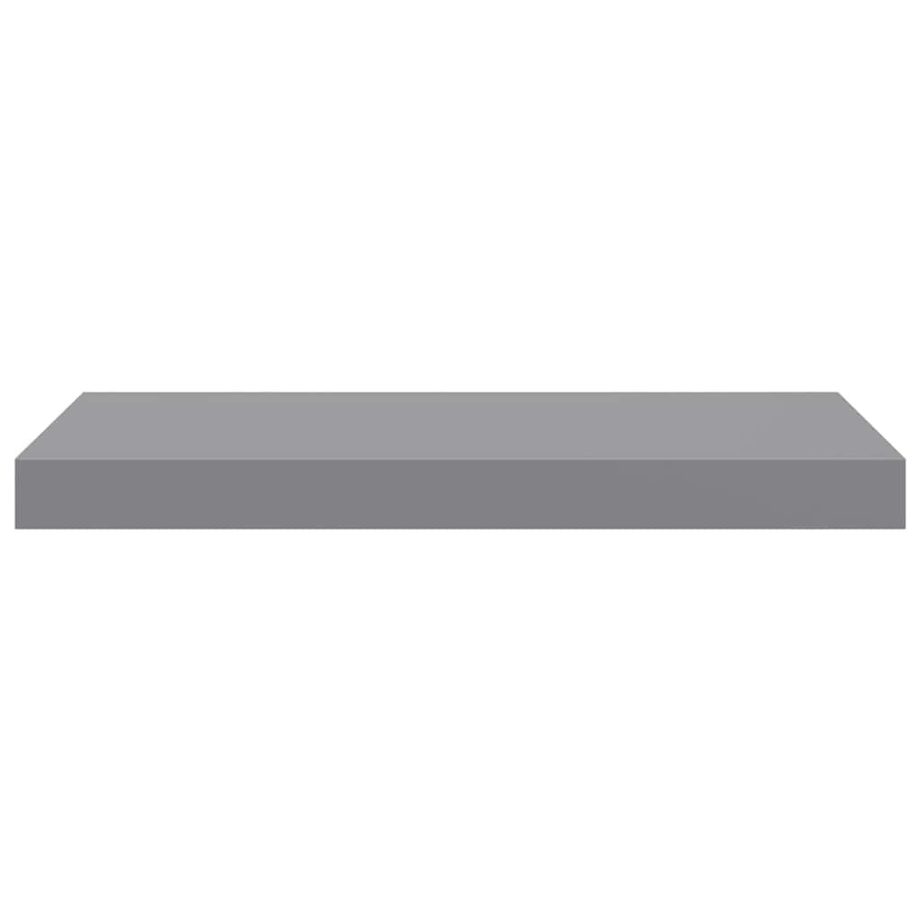 Floating Wall Shelves 2 pcs Grey 50x23.5x3.8 cm MDF