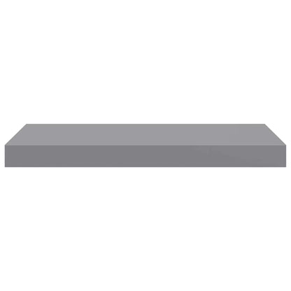 Floating Wall Shelves 2 pcs Grey 50x23x3.8 cm MDF