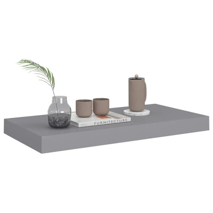 Floating Wall Shelves 4 pcs Grey 50x23x3.8 cm MDF