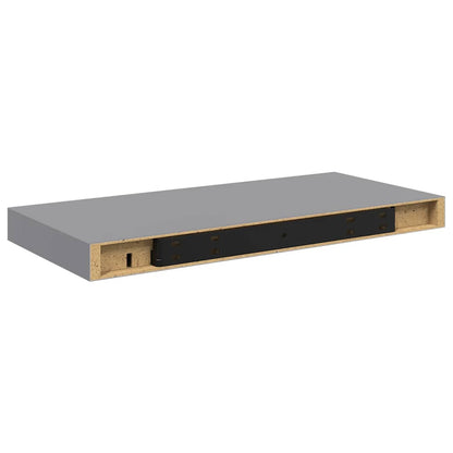 Floating Wall Shelves 4 pcs Grey 50x23x3.8 cm MDF