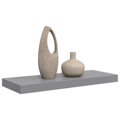 Floating Wall Shelf Grey 60x23.5x3.8 cm MDF