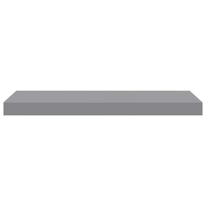 Floating Wall Shelves 2 pcs Grey 60x23.5x3.8 cm MDF