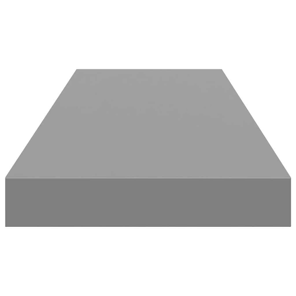 Floating Wall Shelves 2 pcs Grey 80x23.5x3.8 cm MDF