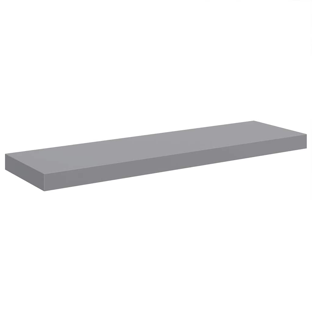 Floating Wall Shelves 4 pcs Grey 80x23.5x3.8 cm MDF