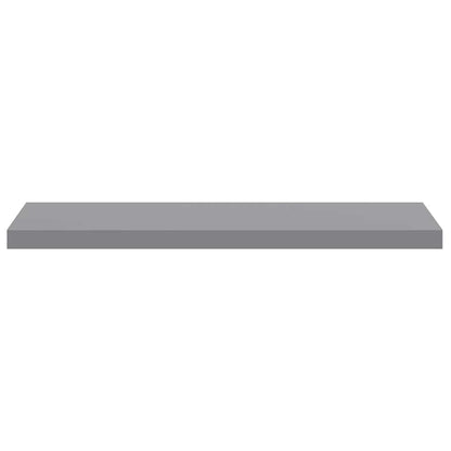 Floating Wall Shelves 2 pcs Grey 90x23.5x3.8 cm MDF