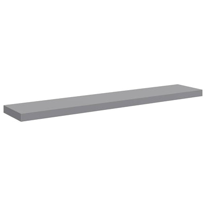 Floating Wall Shelf Grey 120x23.5x3.8 cm MDF