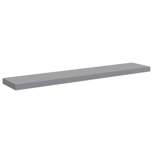 Floating Wall Shelf Grey 120x23.5x3.8 cm MDF