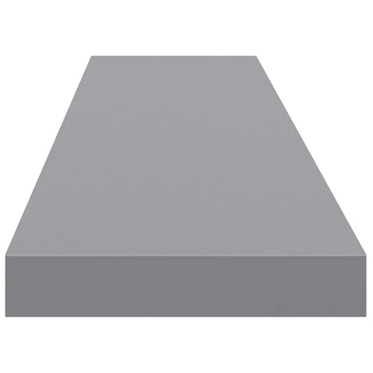Floating Wall Shelf Grey 120x23.5x3.8 cm MDF